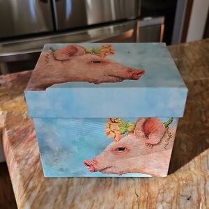 Whimsical Pig Design Box